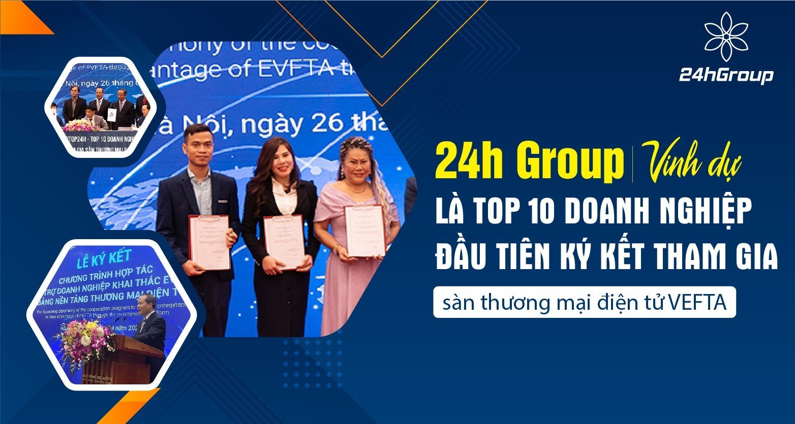  Top 10 doanh nghiệp đầu tiên ký kết tham gia sàn thương mại điện tử VEFTA